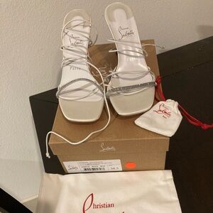 Authentic New w Box Christian Louboutin CONDORA LACESTRASS 85, Sz 38.5